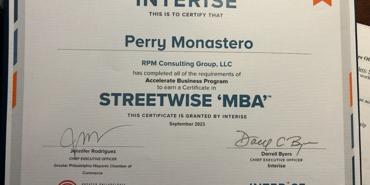 Streetwise MBA Certificate