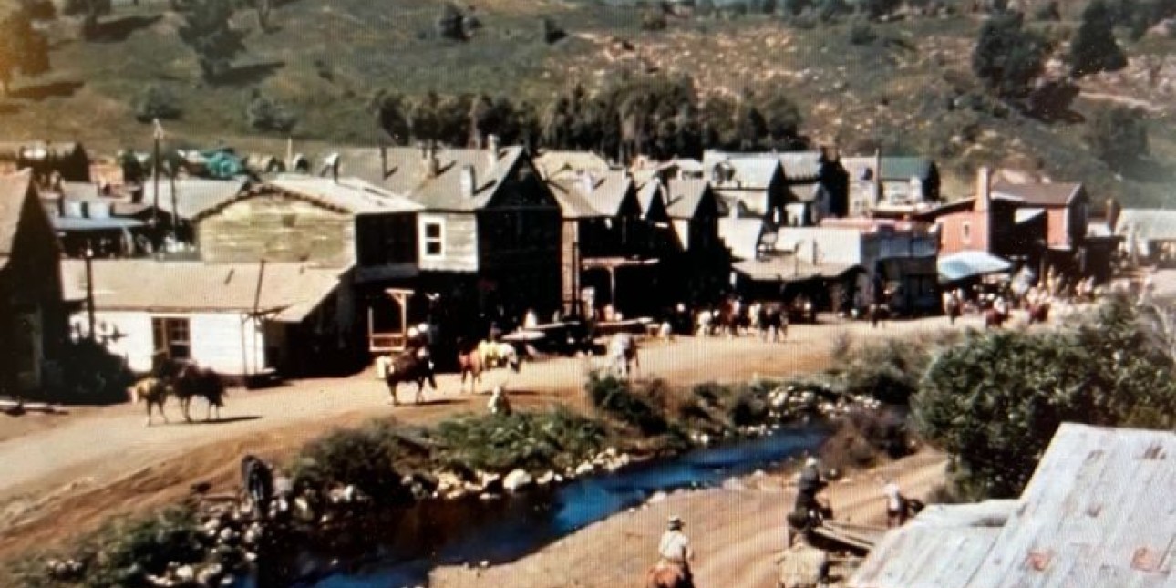 AI Historical aerial footage of the California Gold Rush